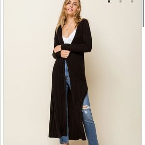 WEST OF MELROSE RIB MAXI CARDIGAN 🖤